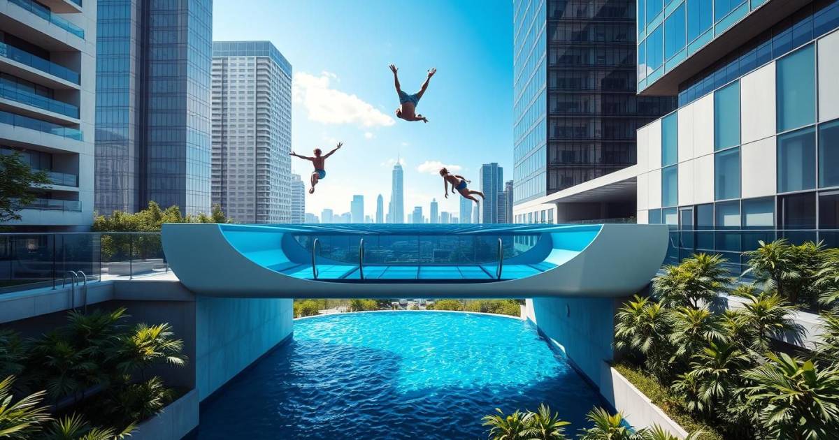 Plongée dans le futur : les piscines hors-sol pour les passionnés d'urbansport et de design